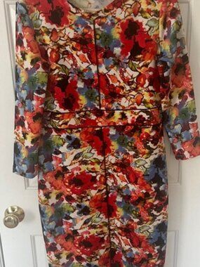 Sonnet James Play Dress Coco Floral Watercolor Size L ; LIKE NEW